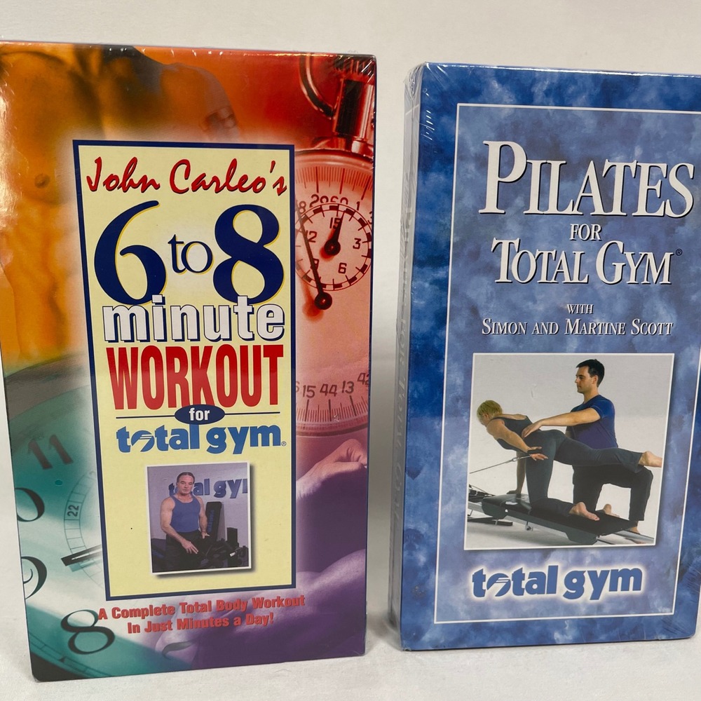 Lot of 2 Total Gym VHS‎ SEALED Workout Pilates & 6-8 Minute Exercise Fitness